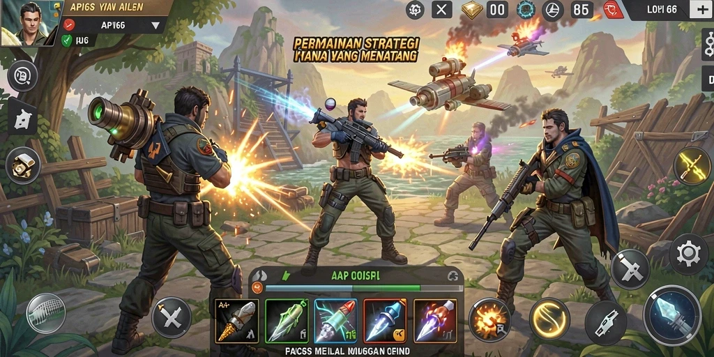 Tampilan gameplay API66 dengan aksi strategi yang intens.