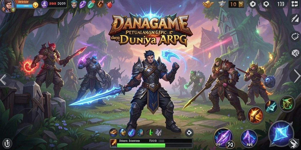 Tampilan seru dari gameplay ARPG di DANAGAME.