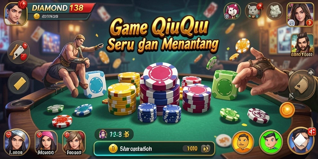 Tampilan gameplay seru dalam DIAMOND138 QiuQiu.