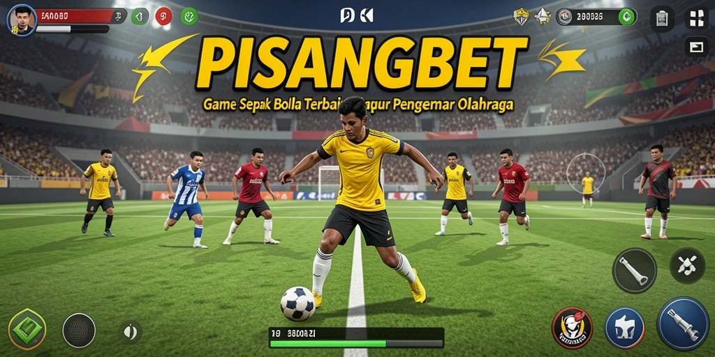 Tampilan momen seru dalam gameplay sepak bola di PISANGBET.