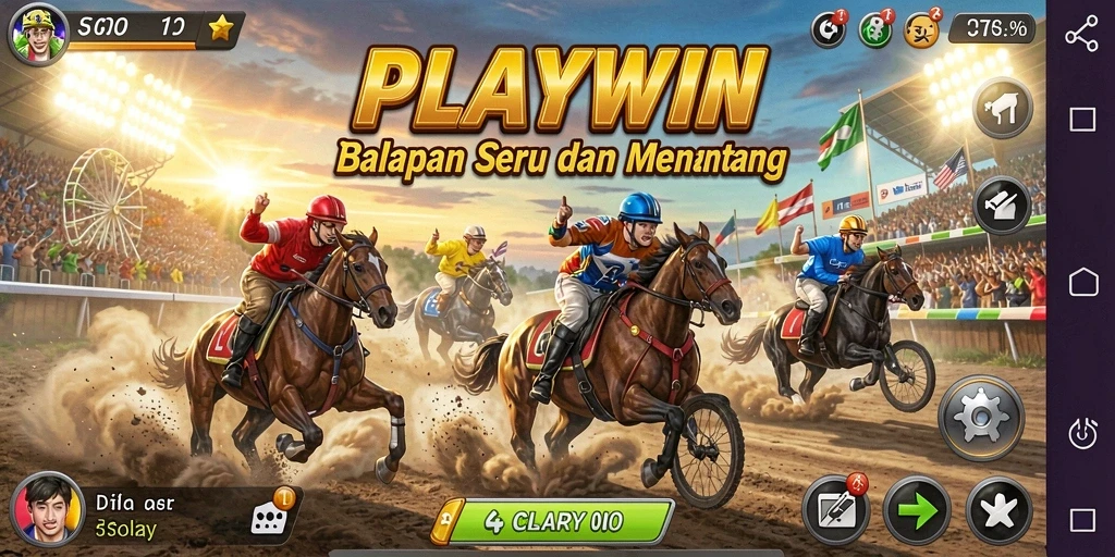 Gameplay seru dalam balapan yang menantang di PLAYWIN.