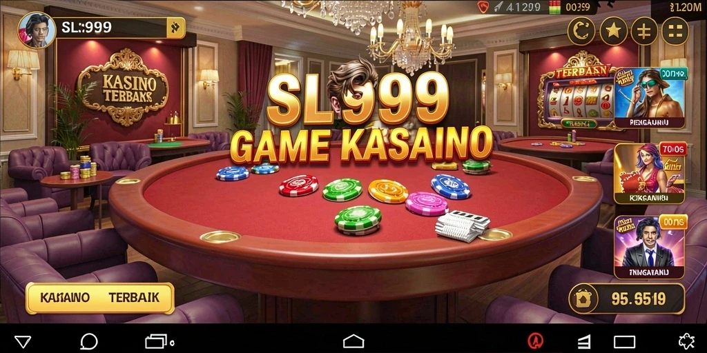 Tampilan gameplay SL999 dengan berbagai pilihan permainan Kasino yang menarik.