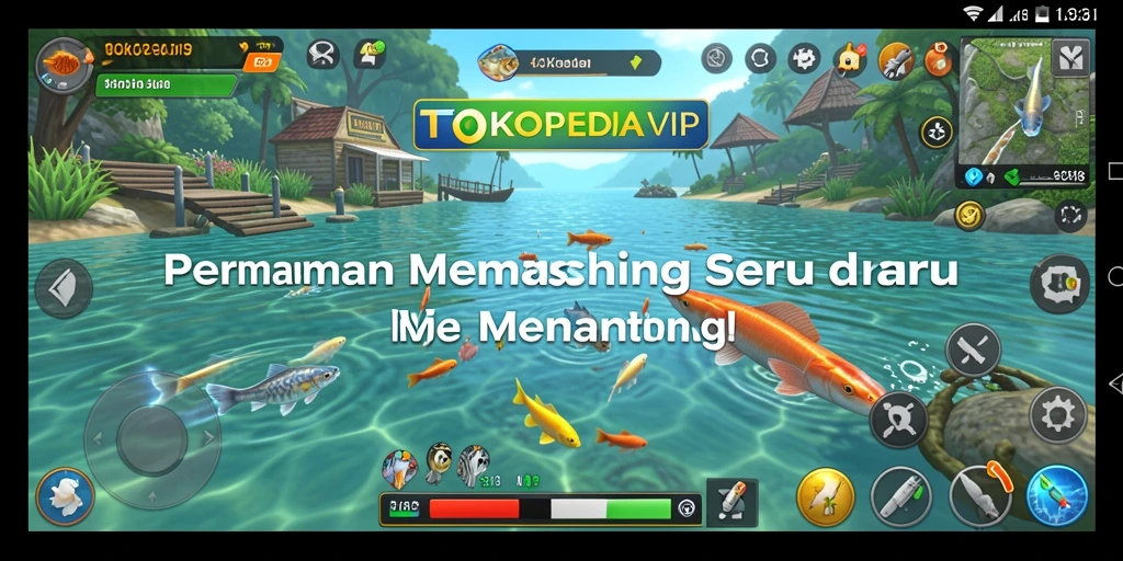 Tampilan gameplay menarik dalam <strong>TOKOPEDIAVIP</strong> menggambarkan pengalaman memancing yang mendebarkan.