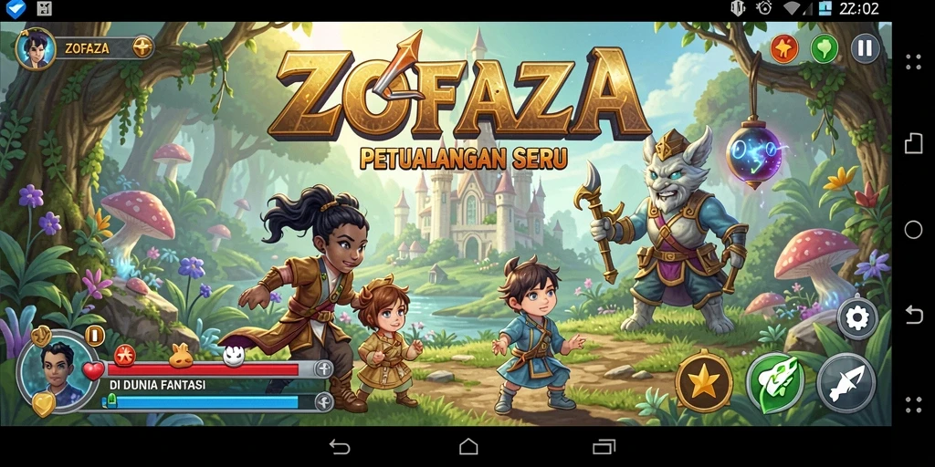 Gameplay ZOFAZA yang menegangkan dengan karakter unik dan tantangan menarik.